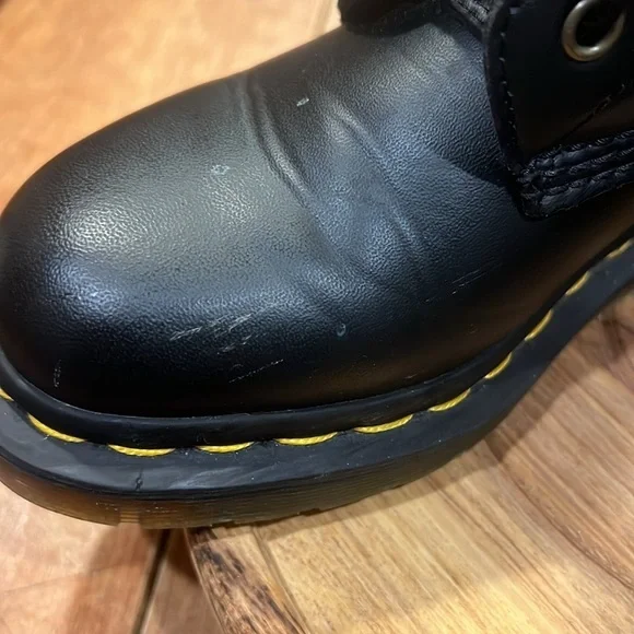 Dr Martens Vegan 1460 Black Combat Boots - Picture 4 of 8